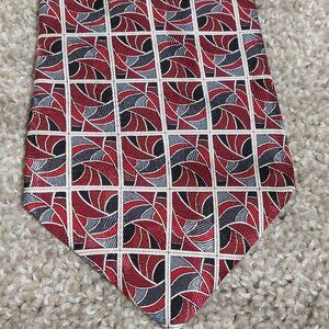 Umberto Rossi white grid check Geometric silk tie